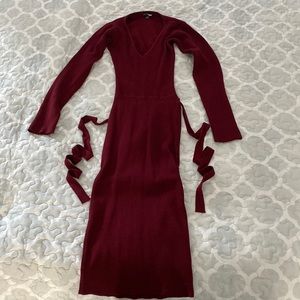 Backless midi dress.